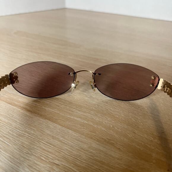 Daniel Swarovski S573 20 6053 23KT GP Sunglasses FRAMES ONLY Gold Gray main image 12